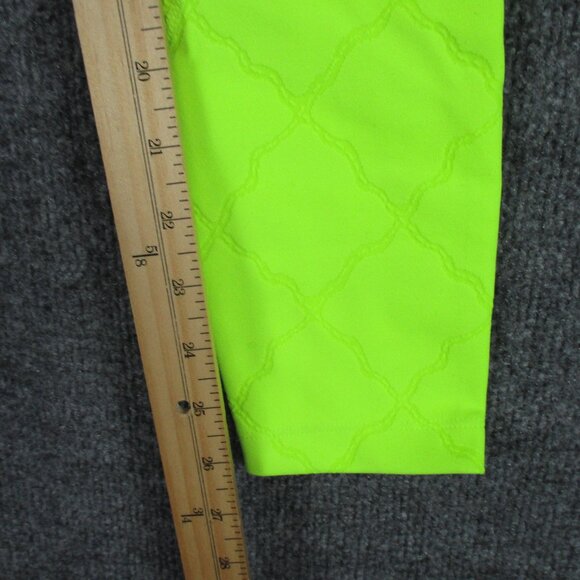 SHEFIT Leggings Adult Medium Neon Green Arise Pockets with Scrunchie Womens NEW - Picture 5 of 11